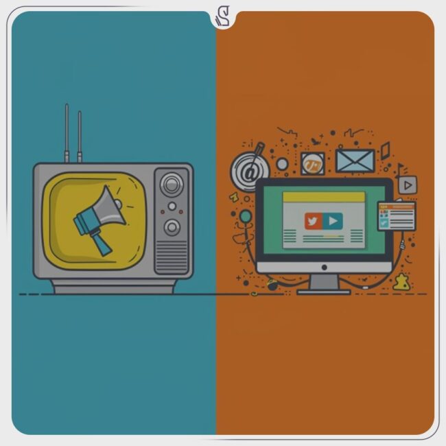 The difference between traditional marketing and digital marketing تفاوت بازاریابی سنتی و دیجیتال مارکتینگ