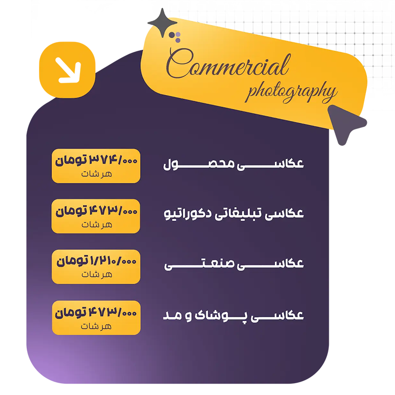 قیمت عکاسی محصول عکاسی صنعتی